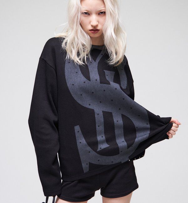  「【Sourcream】＄ワッフルクルー」|Tシャツ・カットソー|