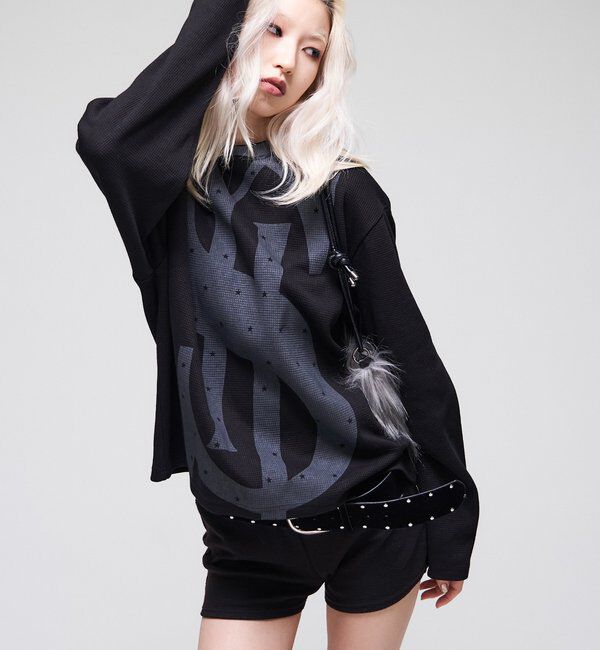  「【Sourcream】＄ワッフルクルー」|Tシャツ・カットソー|