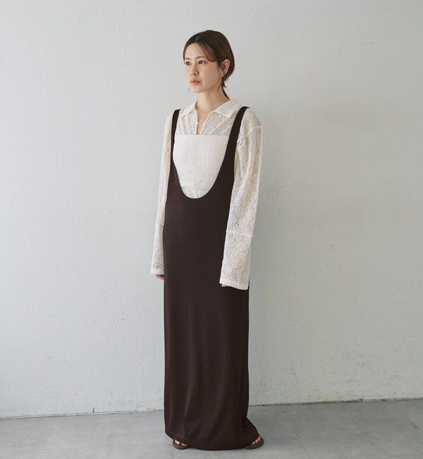  「【再入荷】絡みレースシャツ&times;ビスチェSET」|Tシャツ・カットソー|