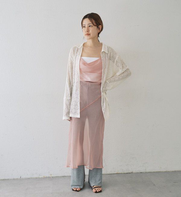  「【再入荷】絡みレースシャツ&times;ビスチェSET」|Tシャツ・カットソー|