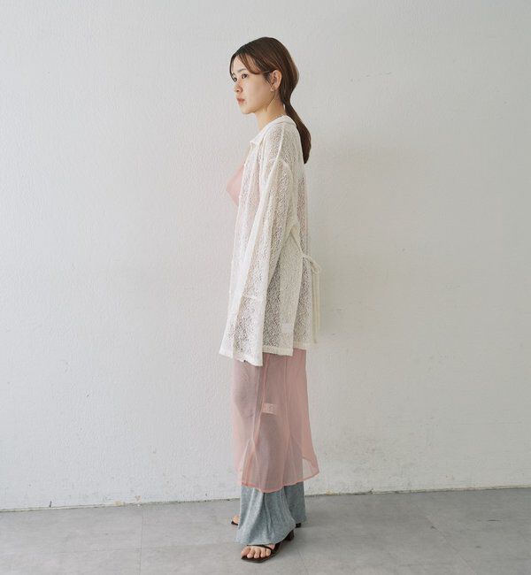  「【再入荷】絡みレースシャツ&times;ビスチェSET」|Tシャツ・カットソー|