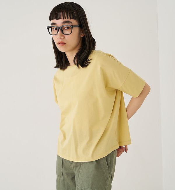collex「【接触冷感・UVカット】コンパクトクールTシャツ」|Tシャツ・カットソー|イエロー