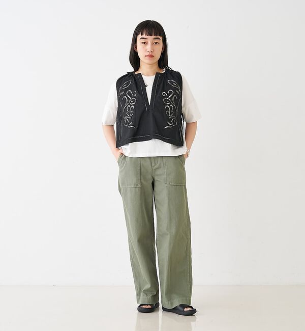 collex「カットワーク刺繍サイドリボンベスト」|ベスト・ジレ|