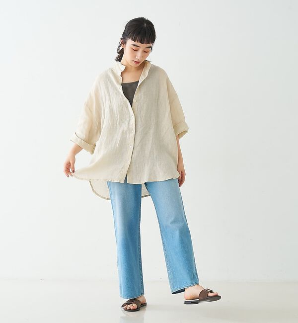 collex「ワイドスリーブリネンオーバーシャツ」|シャツ・ブラウス|