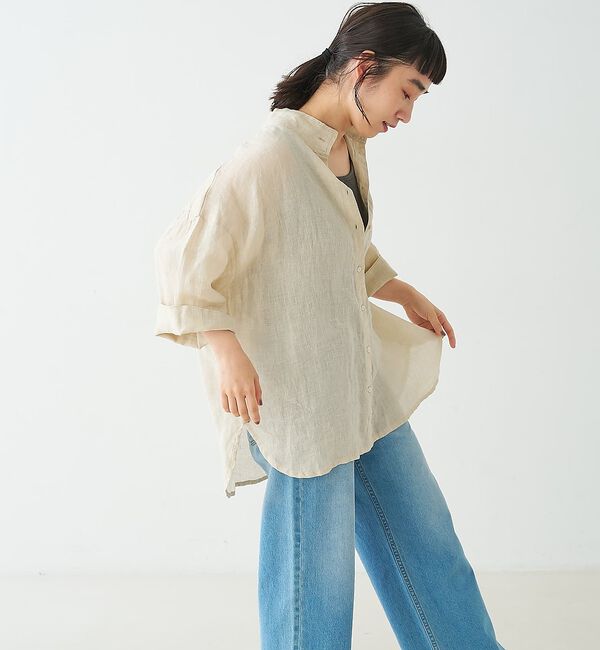 collex「ワイドスリーブリネンオーバーシャツ」|シャツ・ブラウス|