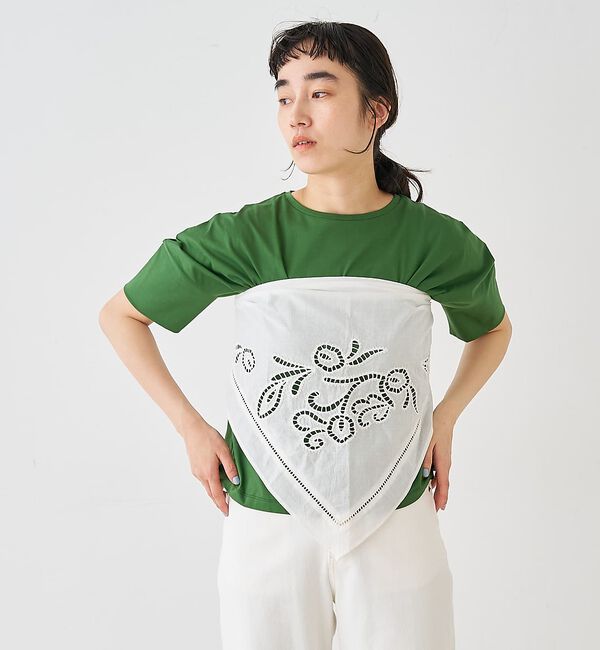 collex「カットワーク刺繍トライアングルスカーフ」|バンダナ・スカーフ|