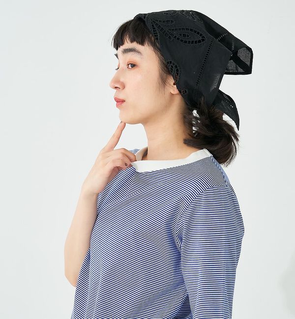 collex「カットワーク刺繍トライアングルスカーフ」|バンダナ・スカーフ|