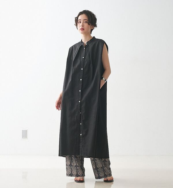 collex「タックショルダーリネンコットンワンピース」|ワンピース|