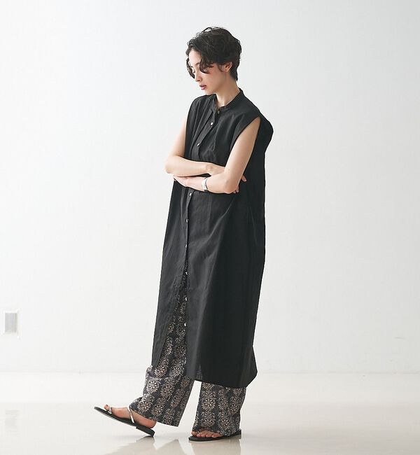 collex「タックショルダーリネンコットンワンピース」|ワンピース|