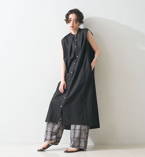 collex「タックショルダーリネンコットンワンピース」|ワンピース|