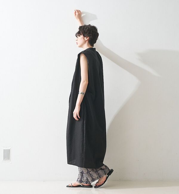 collex「タックショルダーリネンコットンワンピース」|ワンピース|