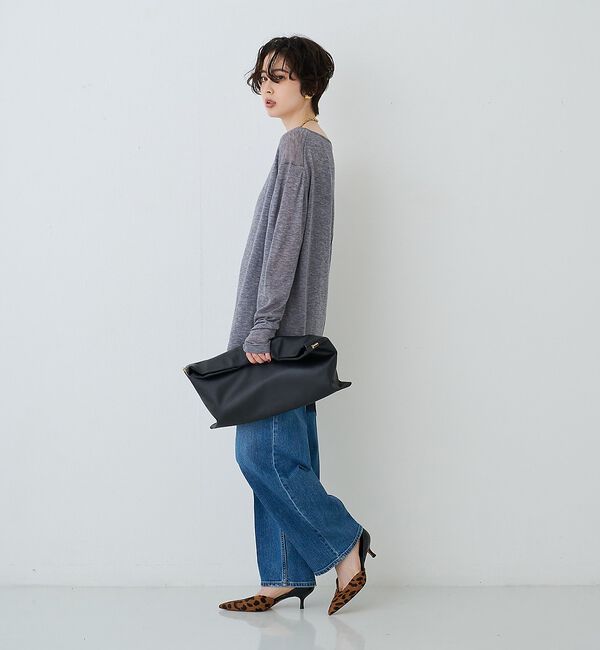 Rouge vif「【PUNTI. / プンティ】3WAYレザークラッチバッグ/ショルダー付き/GR」|ショルダー・メッセンジャー|