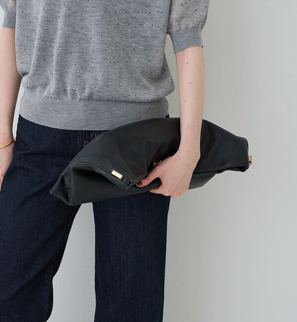 Rouge vif「【PUNTI. / プンティ】3WAYレザークラッチバッグ/ショルダー付き/GR」|ショルダー・メッセンジャー|