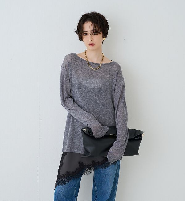 Rouge vif「【PUNTI. / プンティ】3WAYレザークラッチバッグ/ショルダー付き/GR」|ショルダー・メッセンジャー|