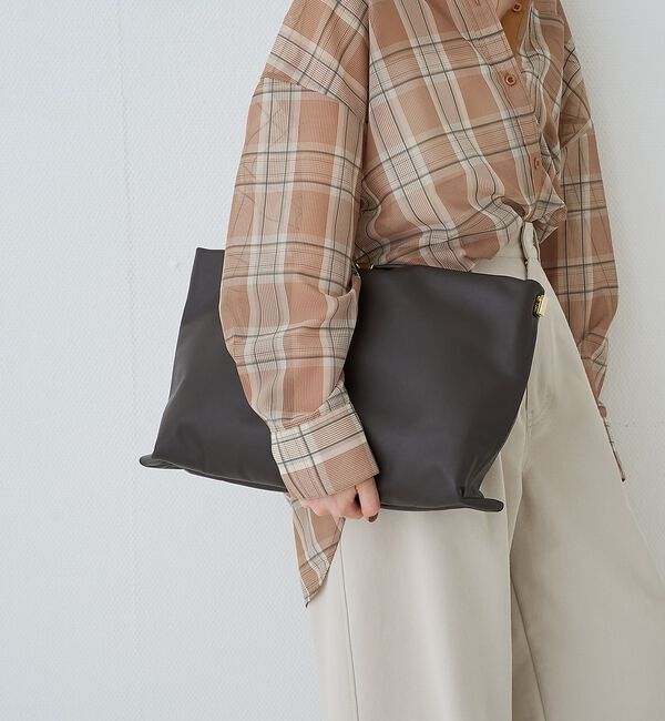 Rouge vif「【PUNTI. / プンティ】3WAYレザークラッチバッグ/ショルダー付き/GR」|ショルダー・メッセンジャー|