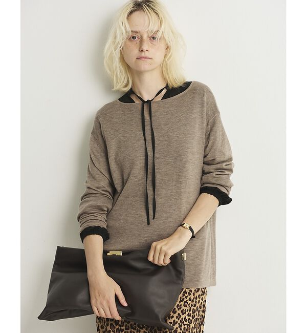 Rouge vif「【PUNTI. / プンティ】3WAYレザークラッチバッグ/ショルダー付き/GR」|ショルダー・メッセンジャー|