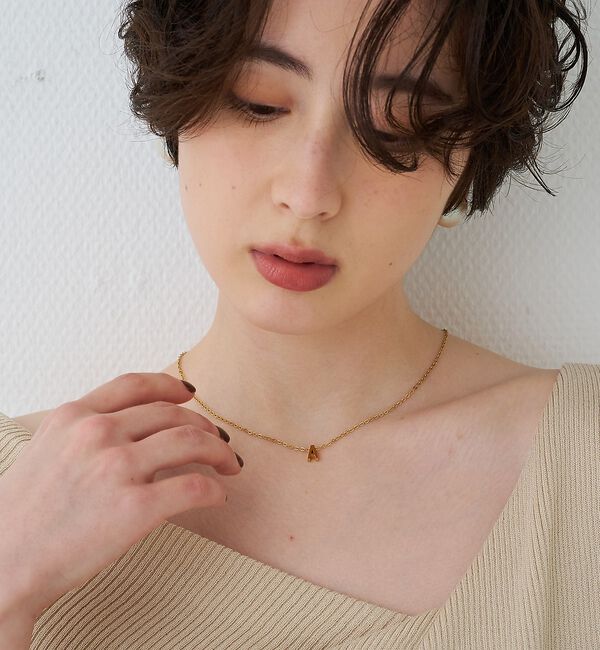 Rouge vif「【PETIT MOMENTS/プティ・モーメント】「A」イニシャルモチーフネック」|ネックレス|