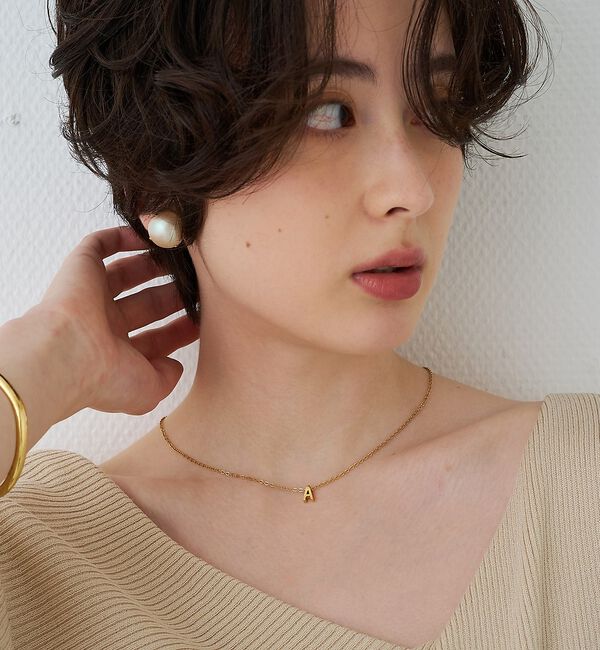 Rouge vif「【PETIT MOMENTS/プティ・モーメント】「A」イニシャルモチーフネック」|ネックレス|