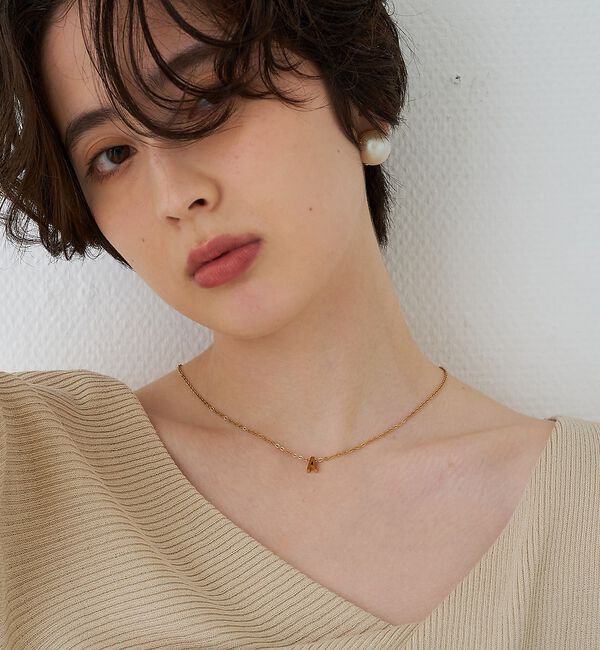 Rouge vif「【PETIT MOMENTS/プティ・モーメント】「A」イニシャルモチーフネック」|ネックレス|