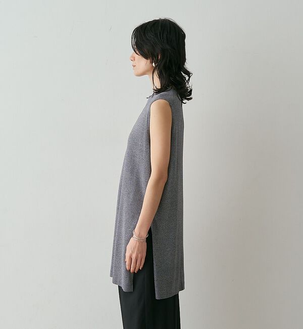 qualite「【接触冷感・セットアップ対応】レーヨンストレッチニットチュニック」|ワンピース|
