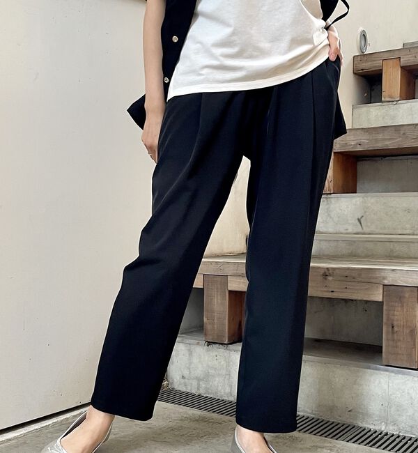 abahouse mavie「【セットアップ対応】クールタッチサテンゆるテーパードパンツ」|その他|