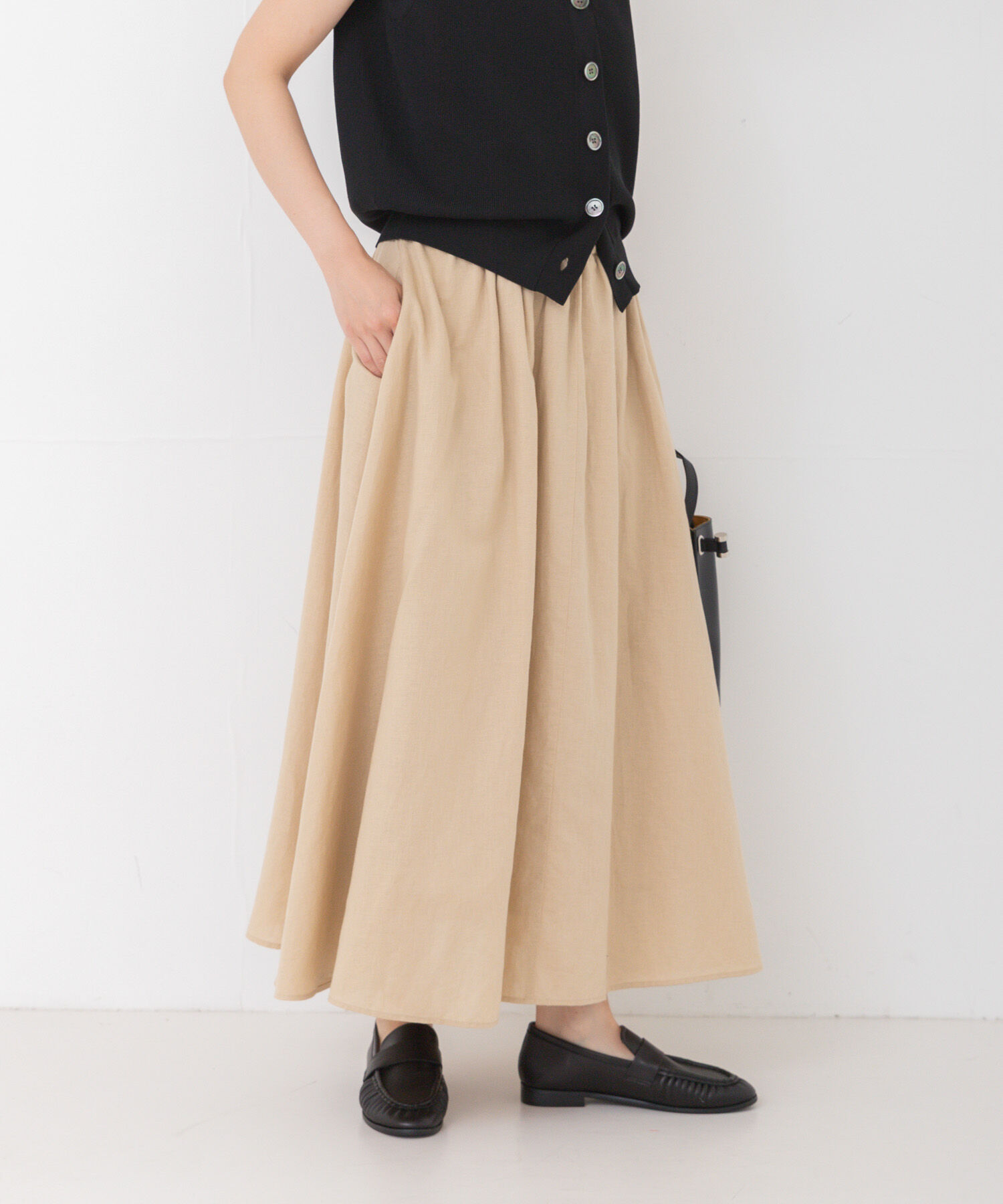URBAN RESEARCH「リネンコットンギャザースカート」|スカート|
