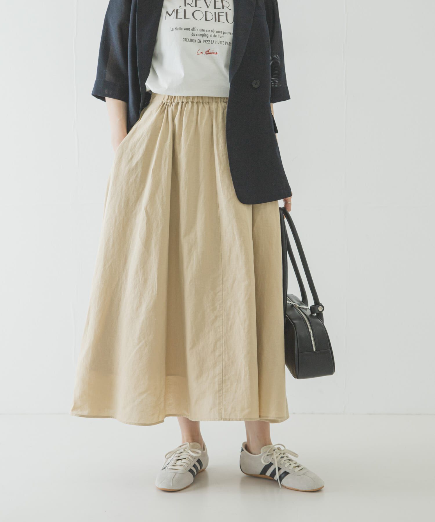 URBAN RESEARCH「リネンコットンギャザースカート」|スカート|