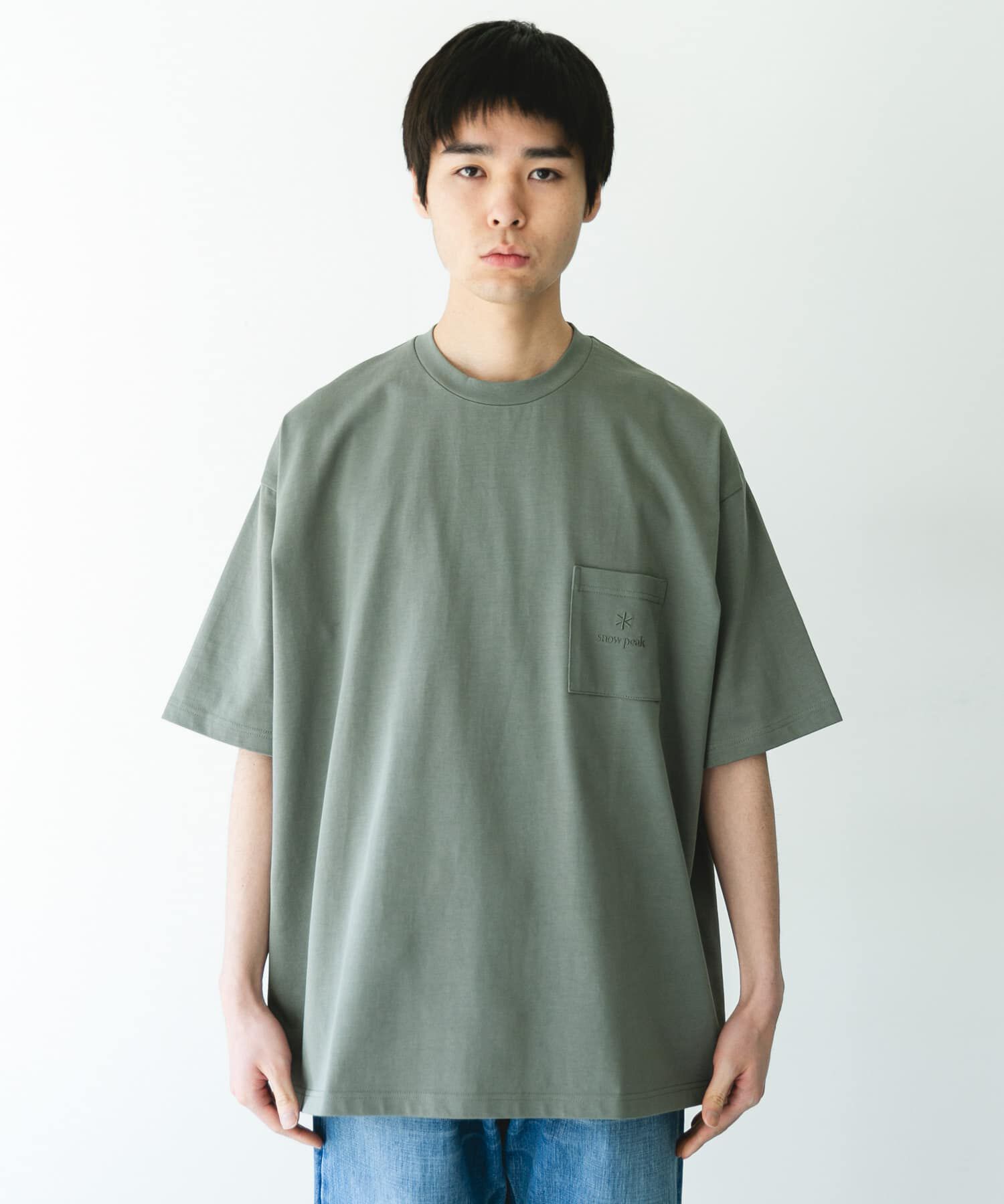 URBAN RESEARCH DOORS「『別注』Snow Peak Apparel&times;DOORS　POCKET LOGO SHORT-SLEEVE T-SHIRTS」|Tシャツ・カットソー|
