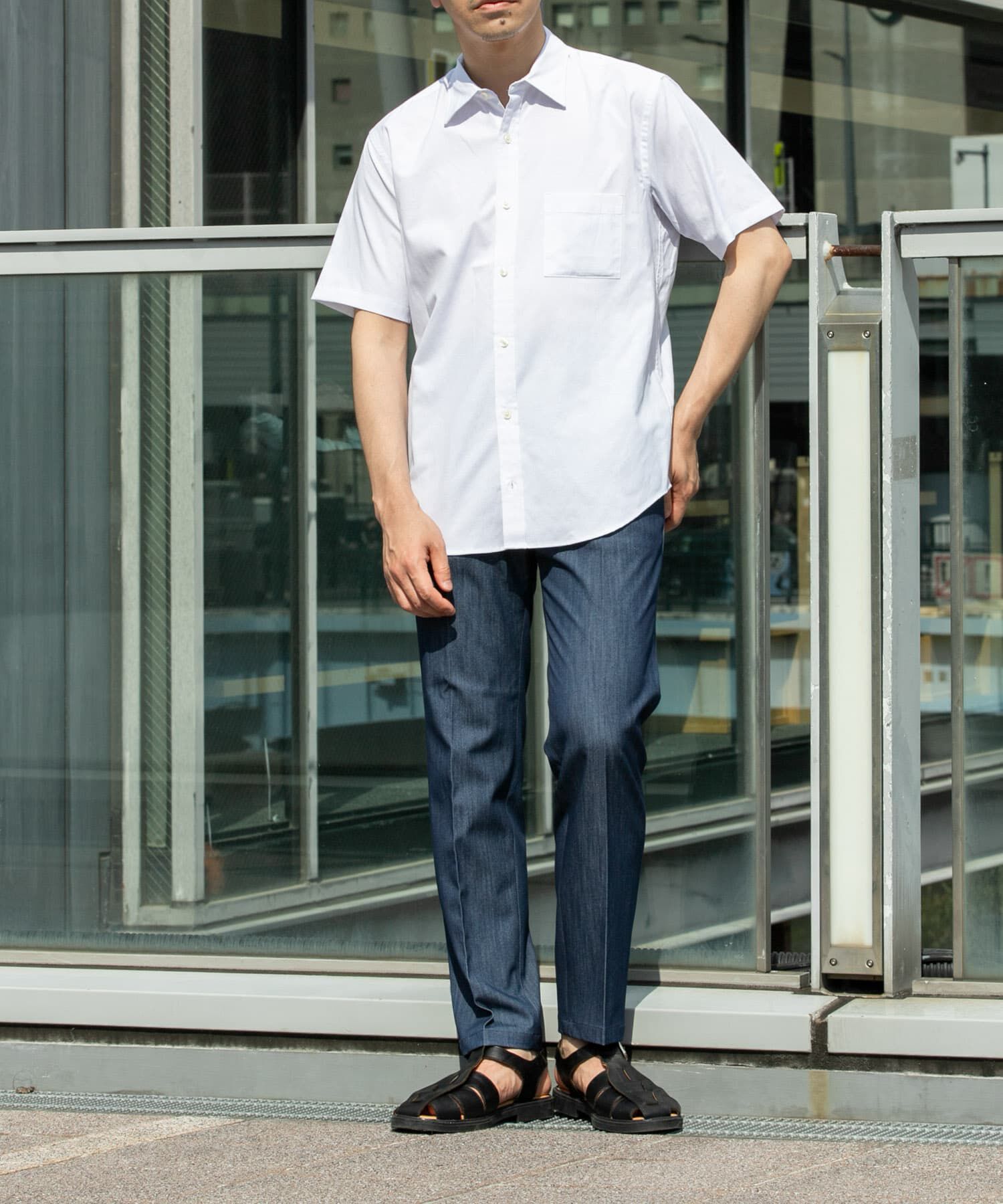URBAN RESEARCH ROSSO「『イージーケア / XLサイズあり』ハイパフォーマンスリネン半袖シャツ」|シャツ・ブラウス|