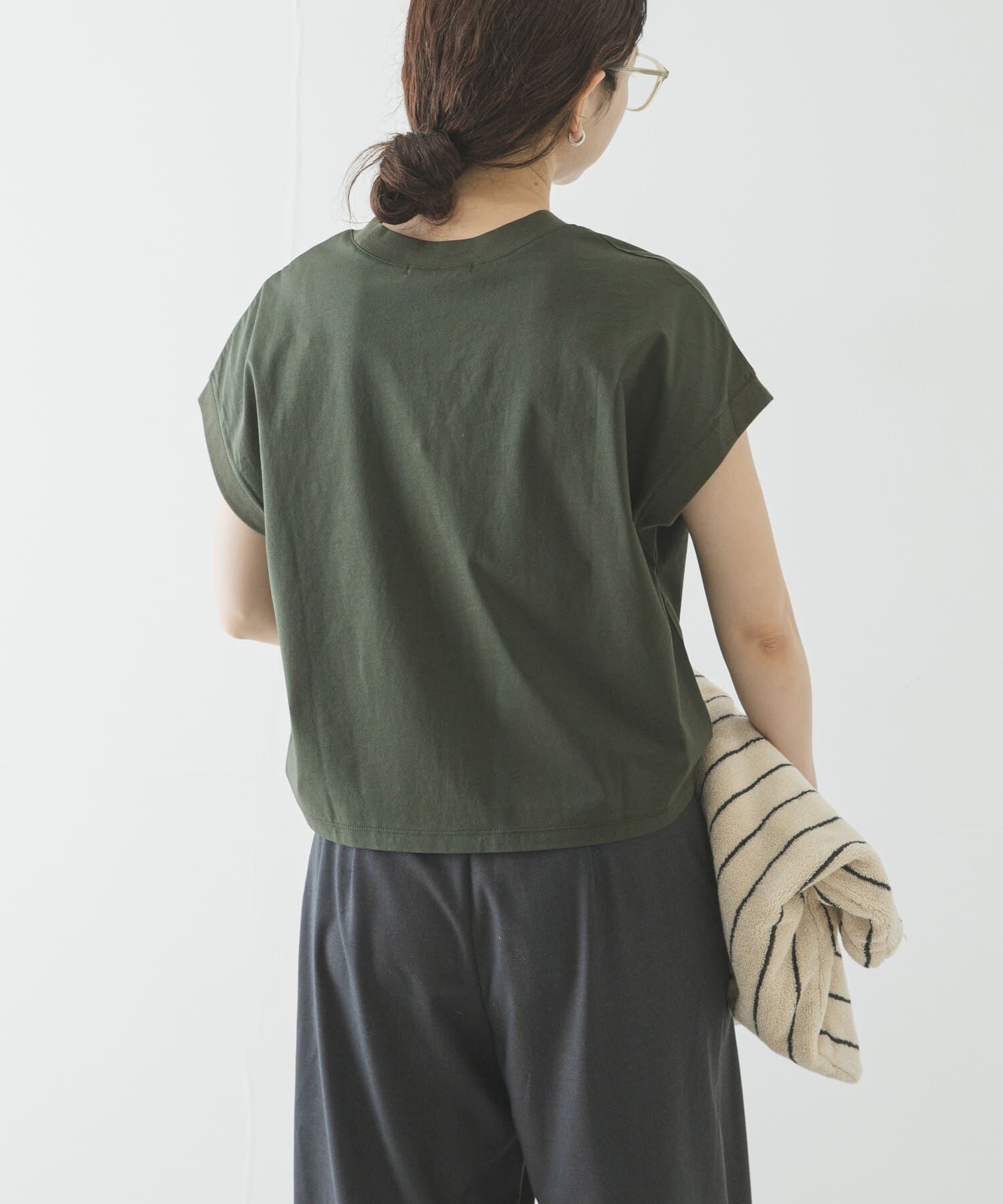 URBAN RESEARCH「『UR TECH/汗染み防止』スーピマコットンフレンチスリーブカットソー」|Tシャツ・カットソー|