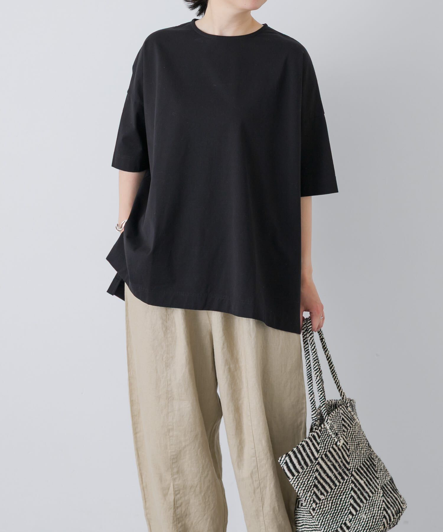 かぐれ「オーバークルーネックカットソー」|Tシャツ・カットソー|