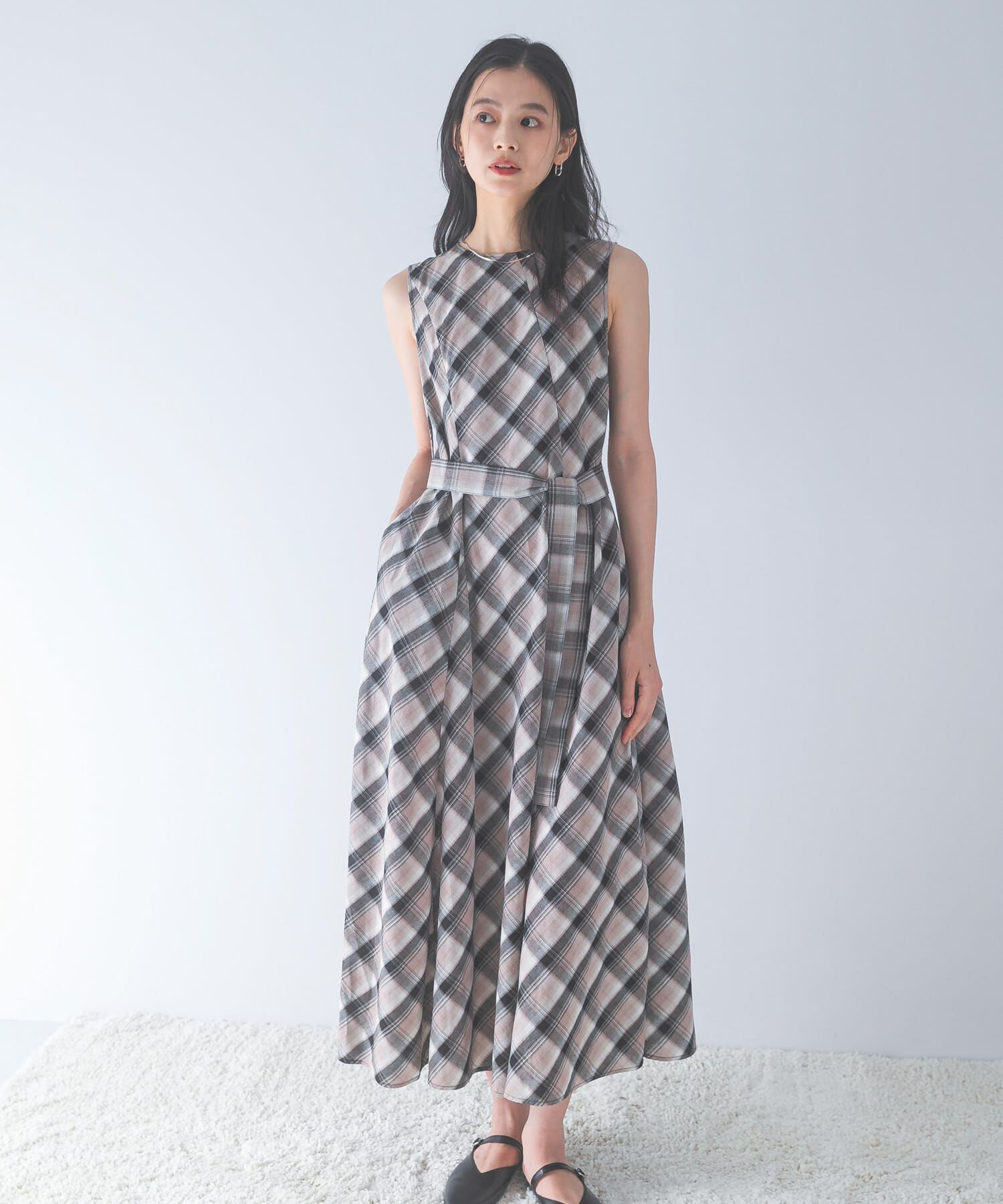 URBAN RESEARCH ROSSO「ベルト付フレアシルエットロングドレス」|その他|