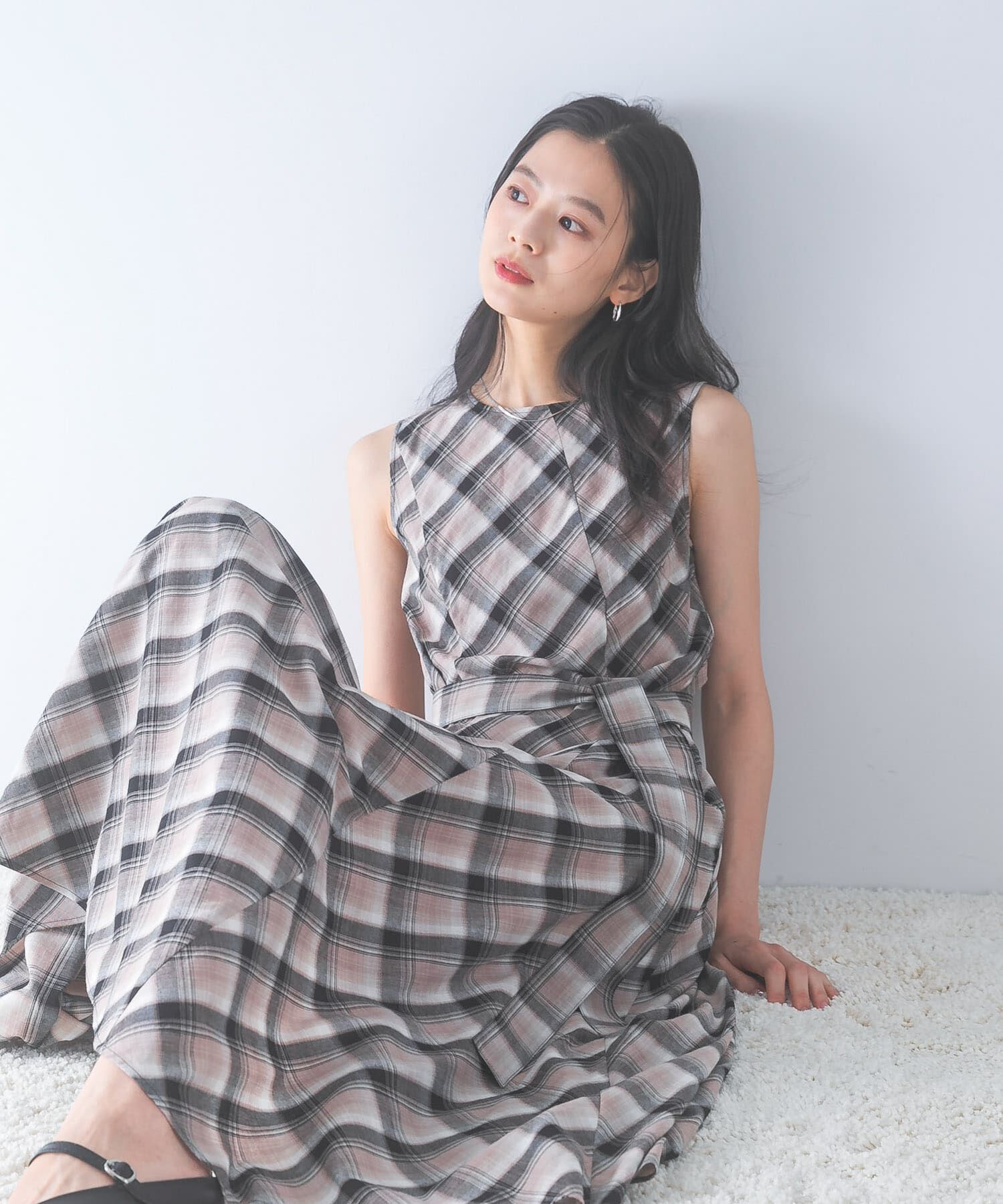 URBAN RESEARCH ROSSO「ベルト付フレアシルエットロングドレス」|その他|