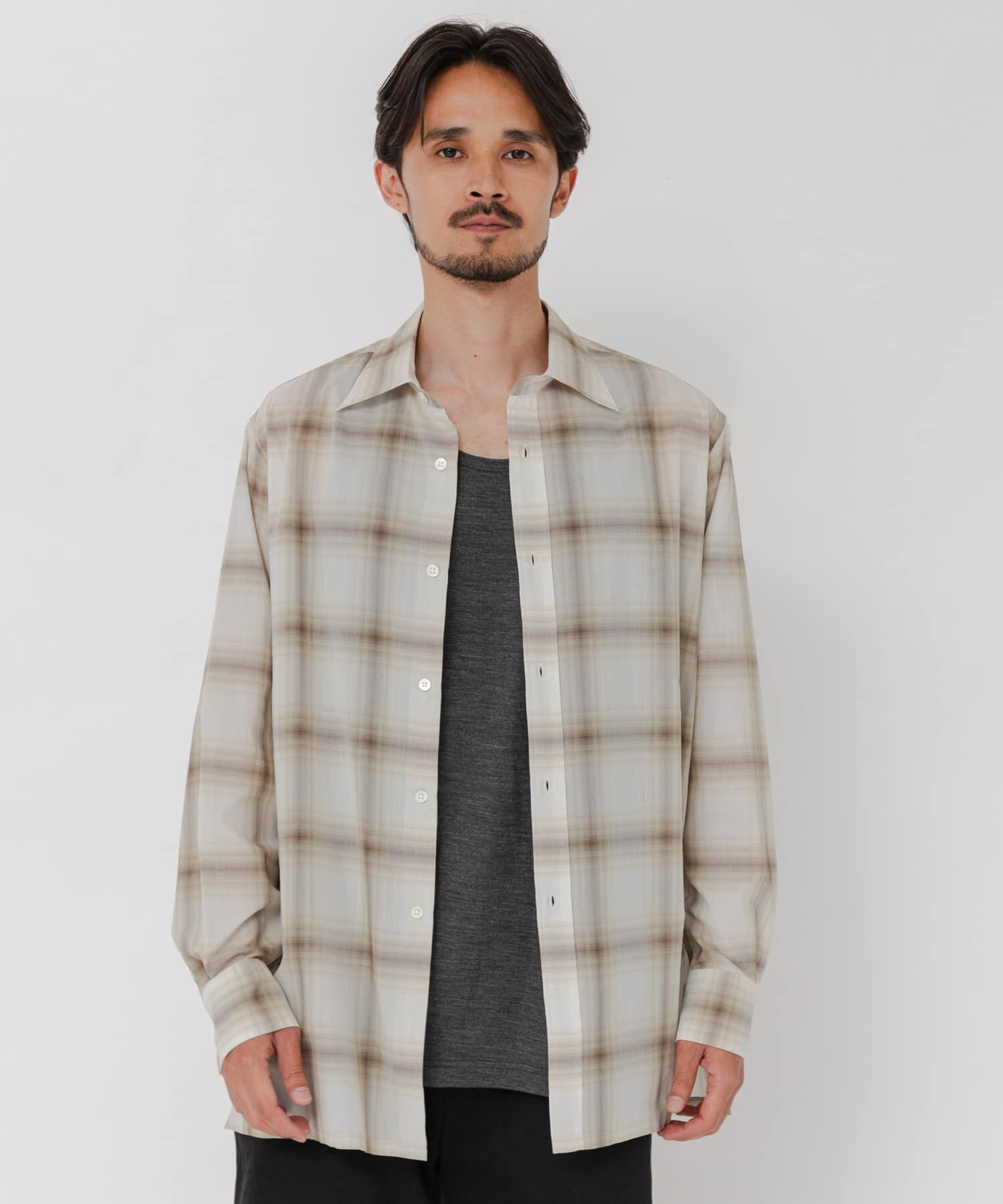 URBAN RESEARCH「SHEER CH SQUARE CUT SHIRTS」|シャツ・ブラウス|