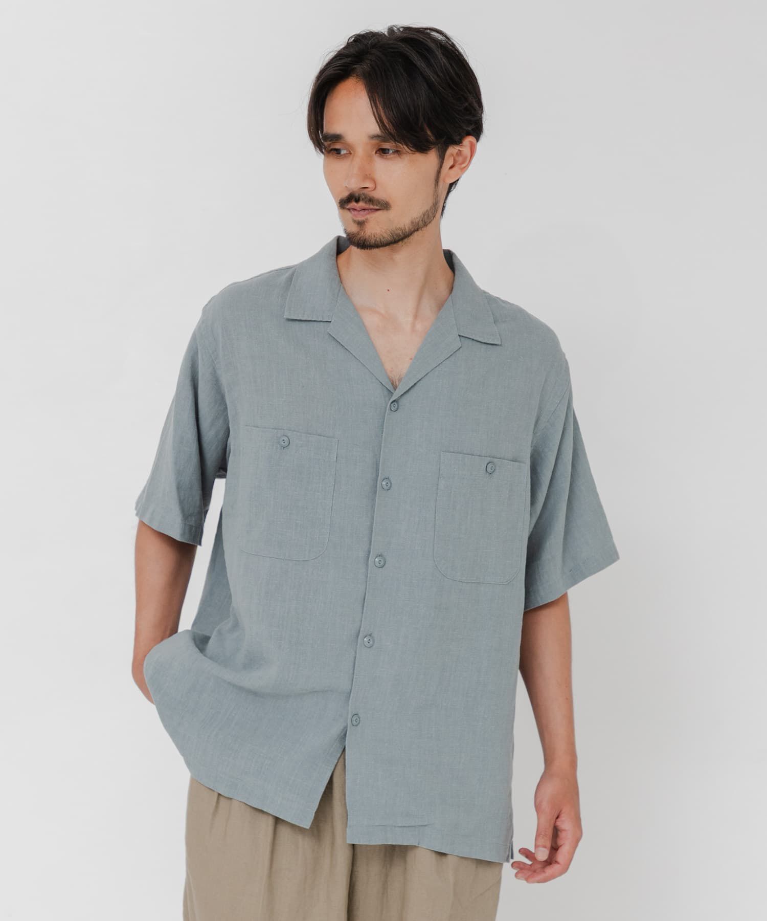 URBAN RESEARCH「SANDWASH LINEN OPEN SHIRTS」|シャツ・ブラウス|