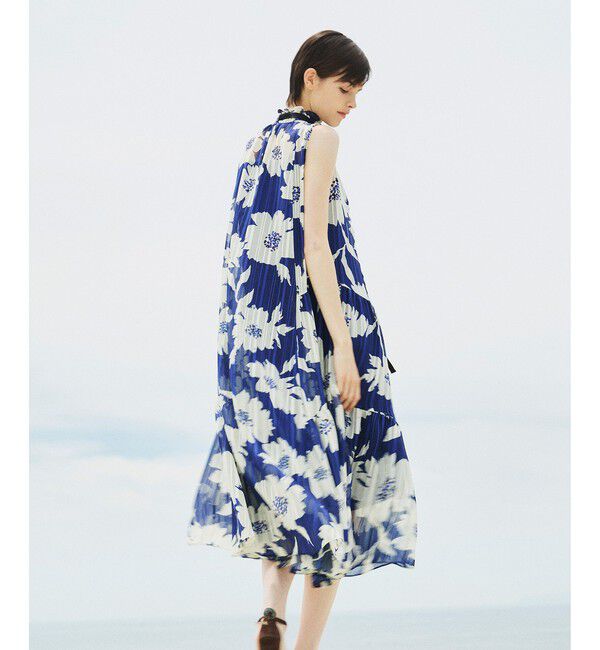 allureville「WEB 一部店舗展開 シアーヨウリュウワンピース」|ワンピース|ブルー系