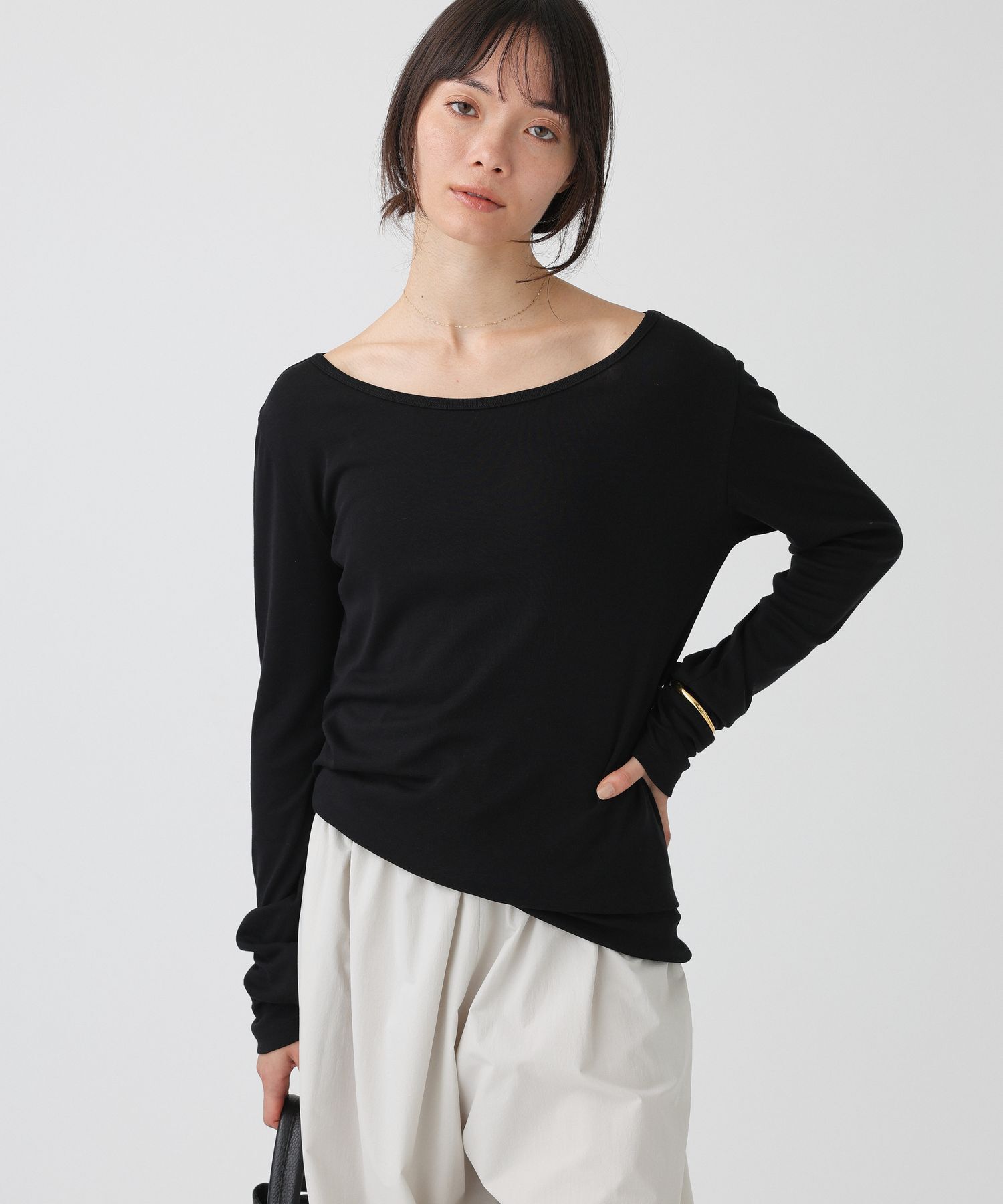 BABYLONE「ICE FABRICカットソー」|Tシャツ・カットソー|ﾌﾞﾗｯｸ