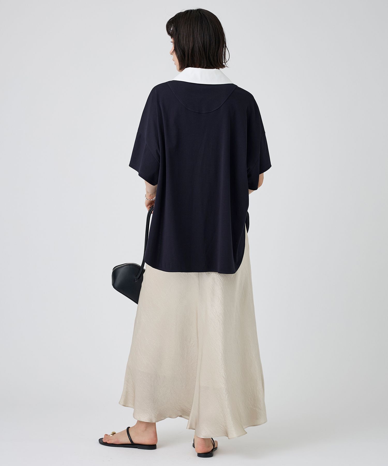 BABYLONE「シャツドッキングハーフスリーブプルオーバー」|Tシャツ・カットソー|