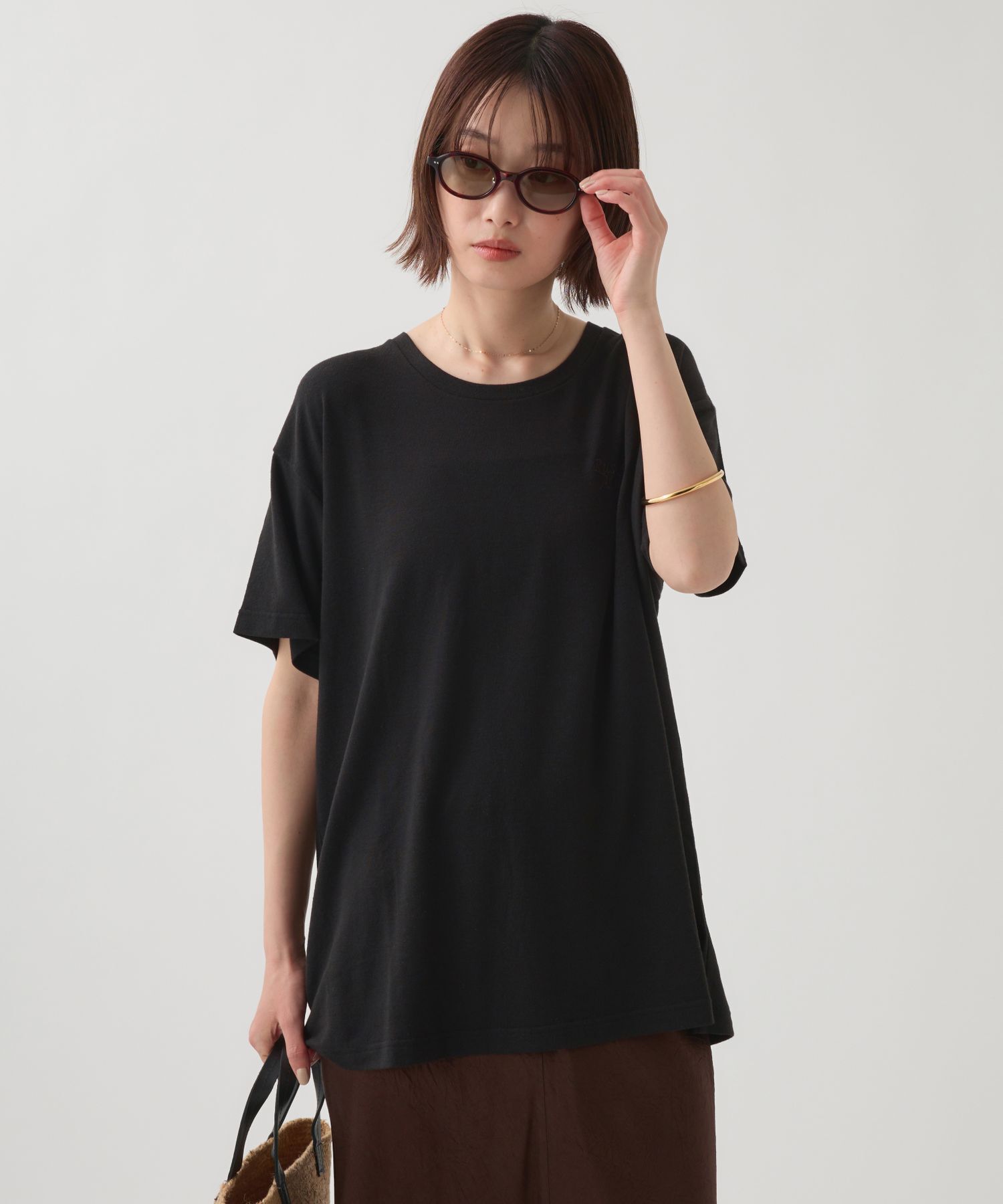  「【RUSSELL ATHLETIC】＜別注＞スラブロゴT」|Tシャツ・カットソー|ブラック