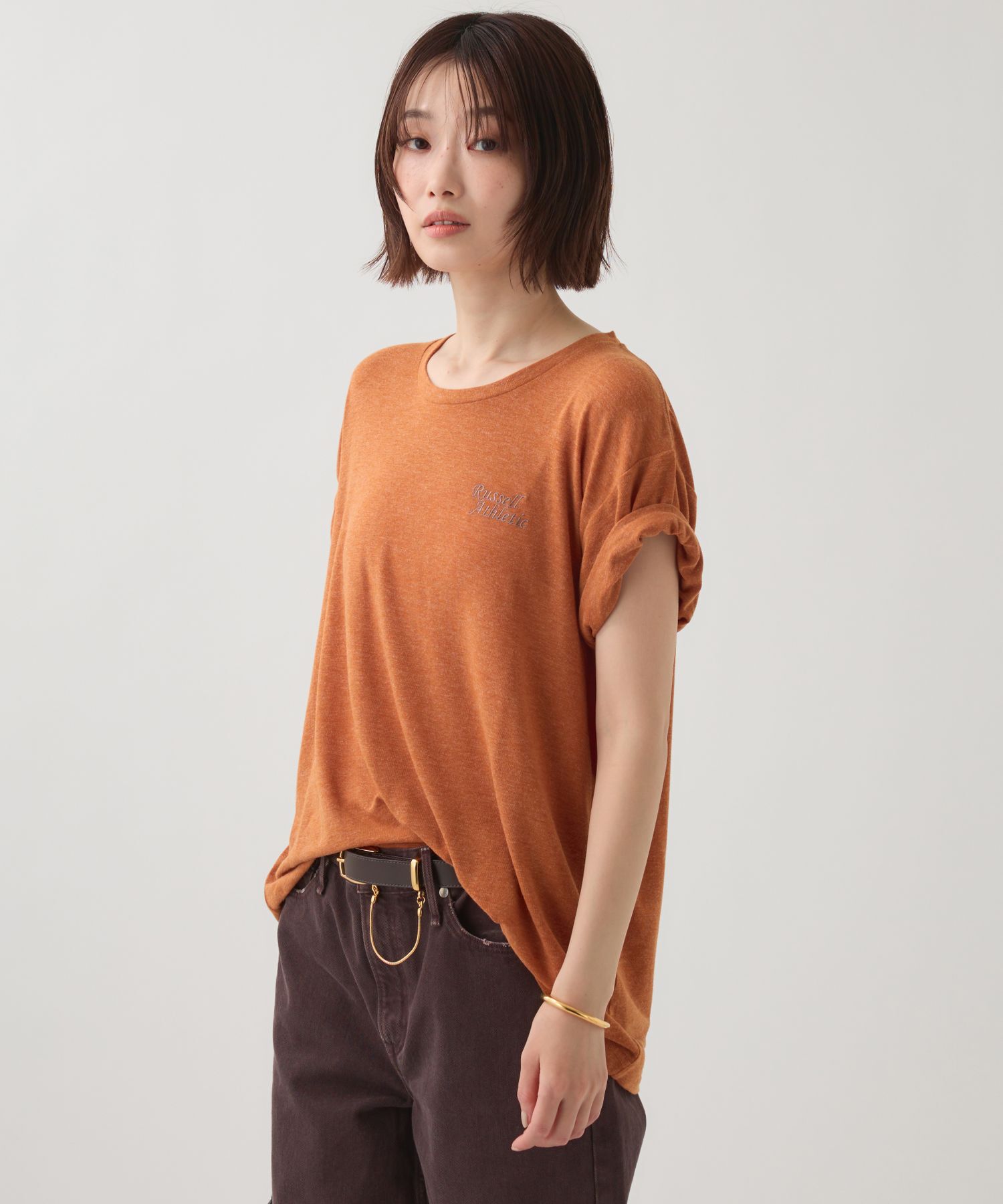  「【RUSSELL ATHLETIC】＜別注＞スラブロゴT」|Tシャツ・カットソー|