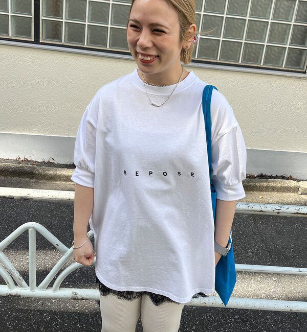  「【＠yns628企画】ロゴ刺繍&times;プリント チュニックTシャツ」|Tシャツ・カットソー|