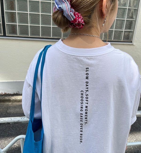  「【＠yns628企画】ロゴ刺繍&times;プリント チュニックTシャツ」|Tシャツ・カットソー|