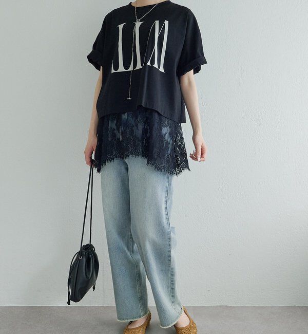  「レースヘムノースリーブカットソー」|Tシャツ・カットソー|