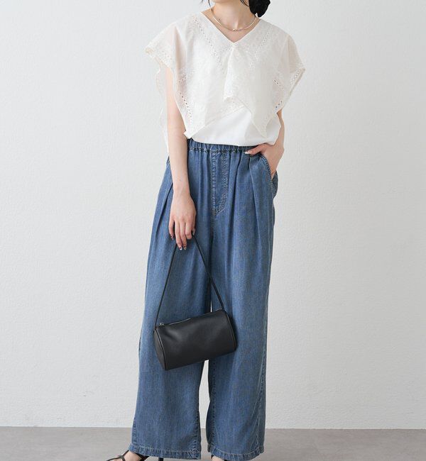  「スクエア刺繍レースブラウス」|プルオーバー|