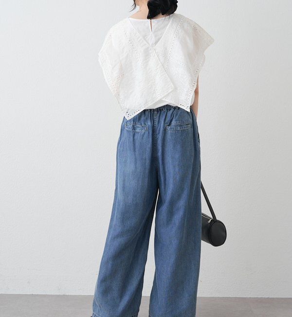  「スクエア刺繍レースブラウス」|プルオーバー|