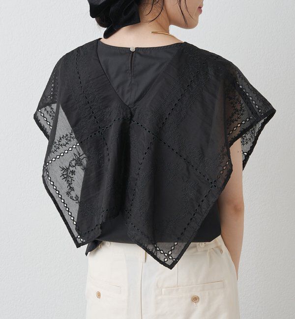  「スクエア刺繍レースブラウス」|プルオーバー|