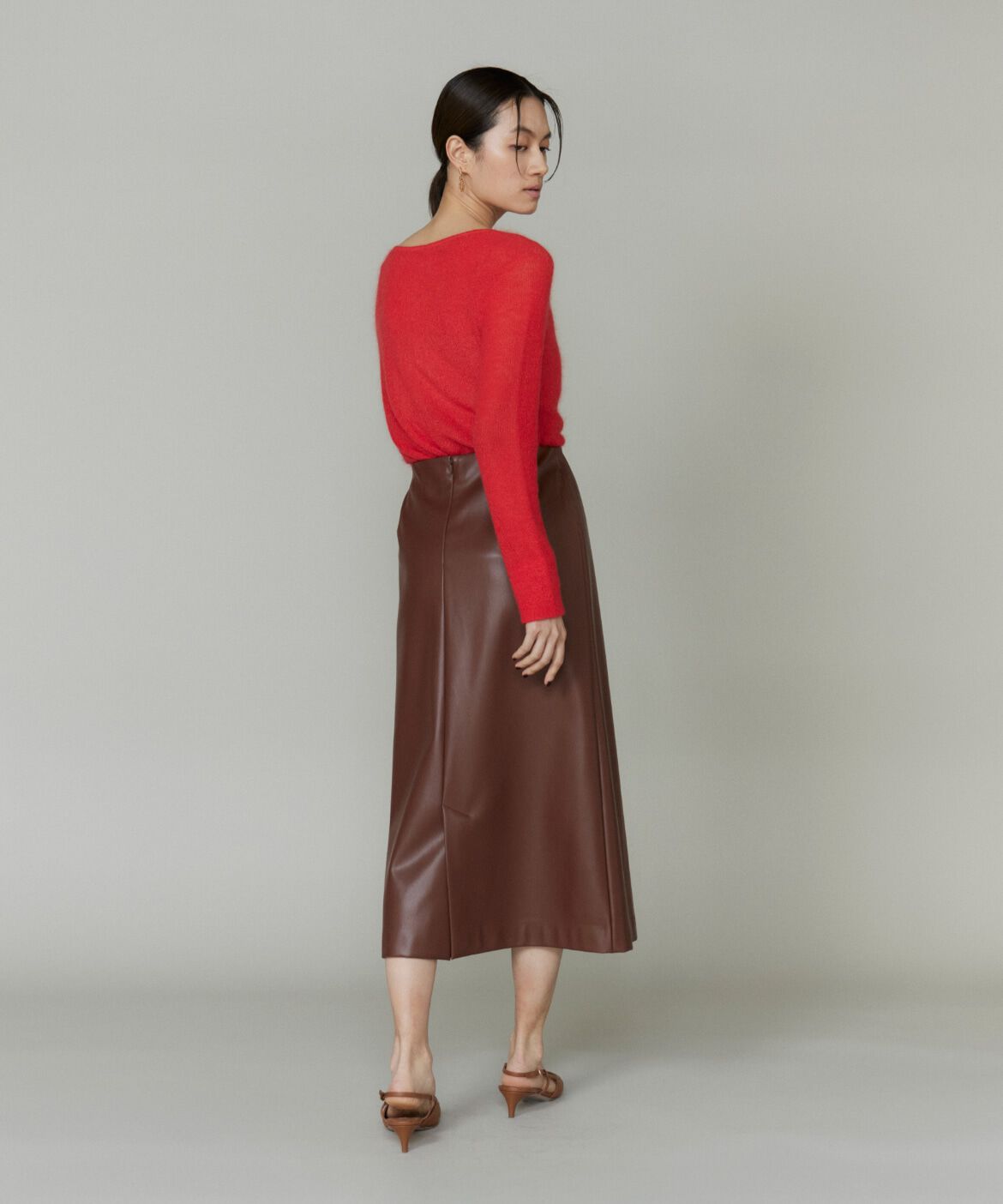 la veille by SUPERIOR CLOSET「フェイクレザースカート」|台形|