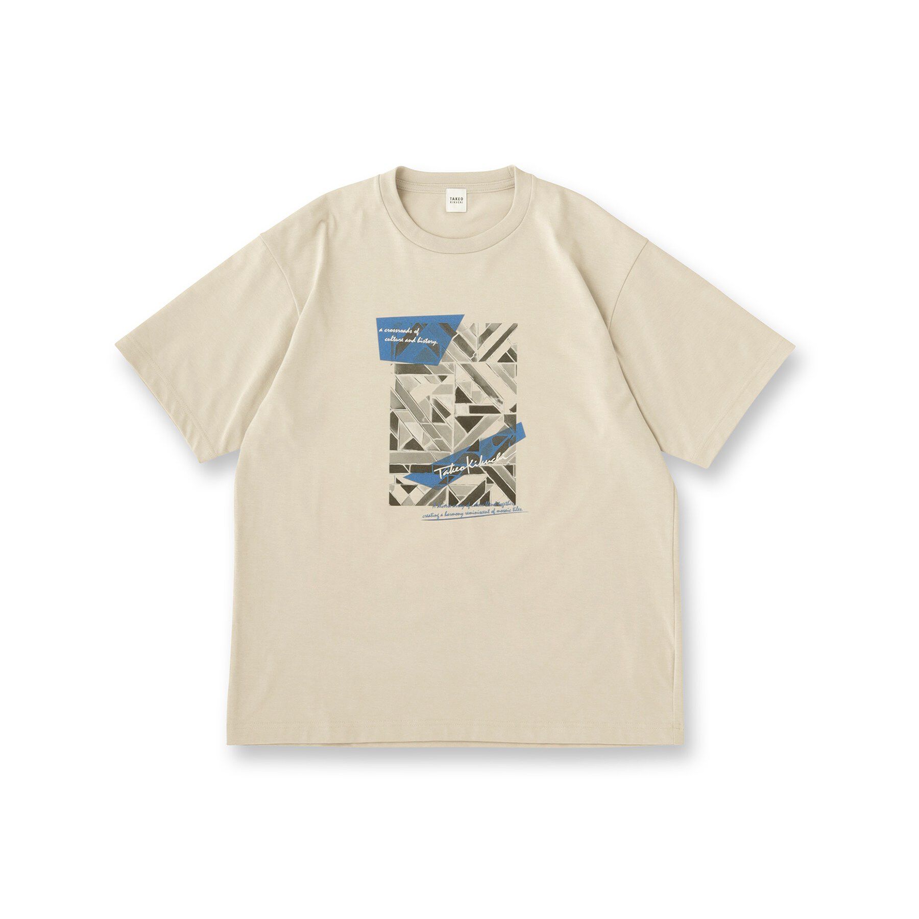 TAKEO KIKUCHI「モノクロタイルTシャツ」|Tシャツ・カットソー|