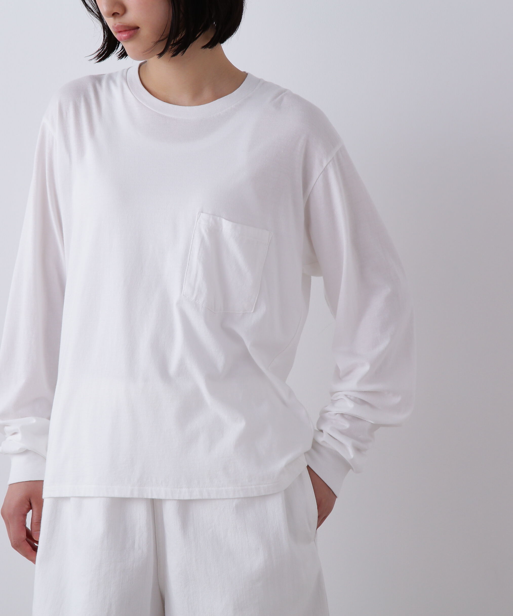 YLEVE 「Ｙ / SOFT ORGANIC COTTON JERSEY LONG SLEEVE T-SHIRT」|Tシャツ・カットソー|