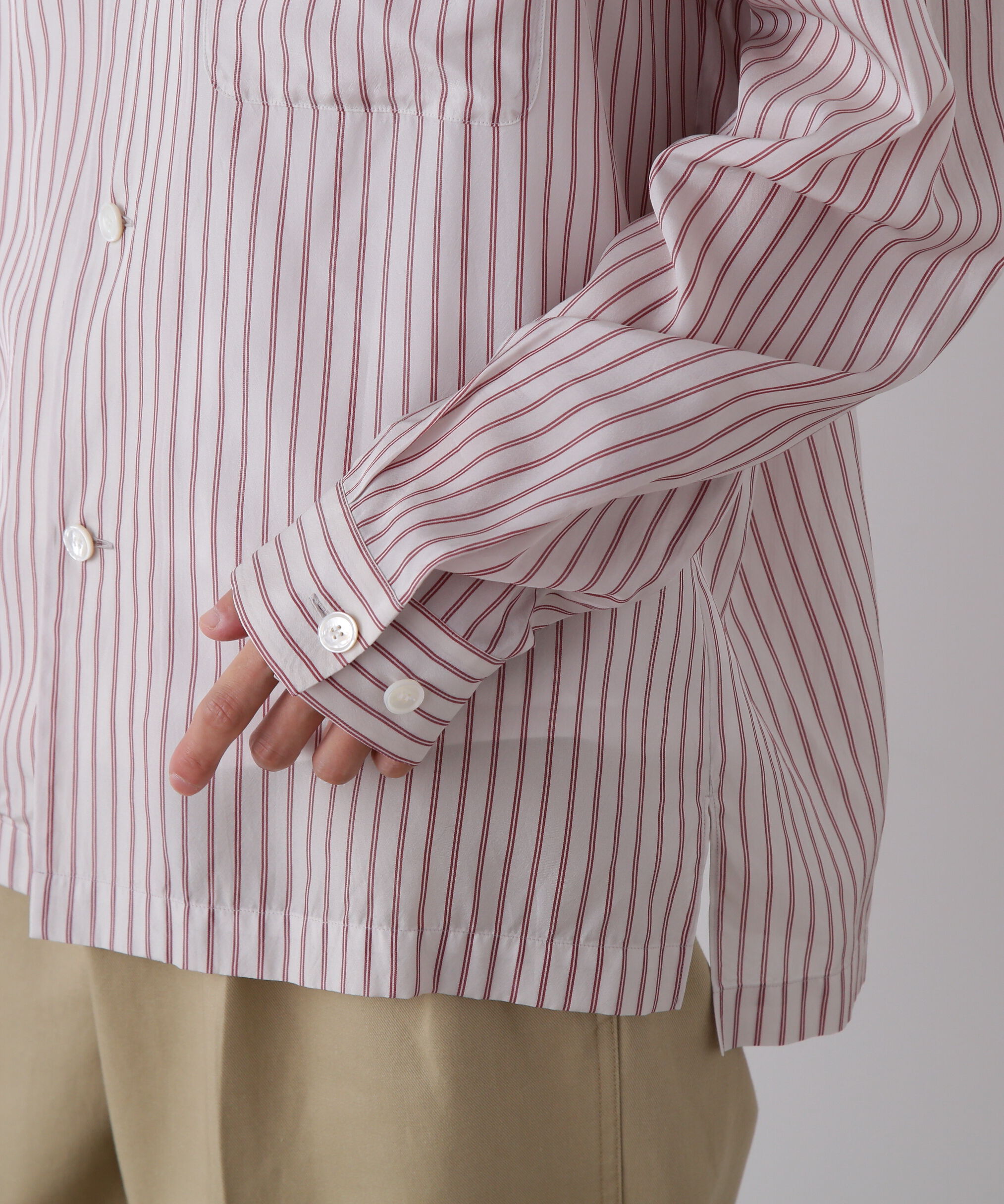 YLEVE 「YLEVE / ACETATE CUPRA STRIPE PAJAMA SHIRT」|シャツ・ブラウス|